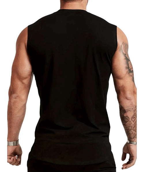 camiseta de gym sin mangas, vista trasera